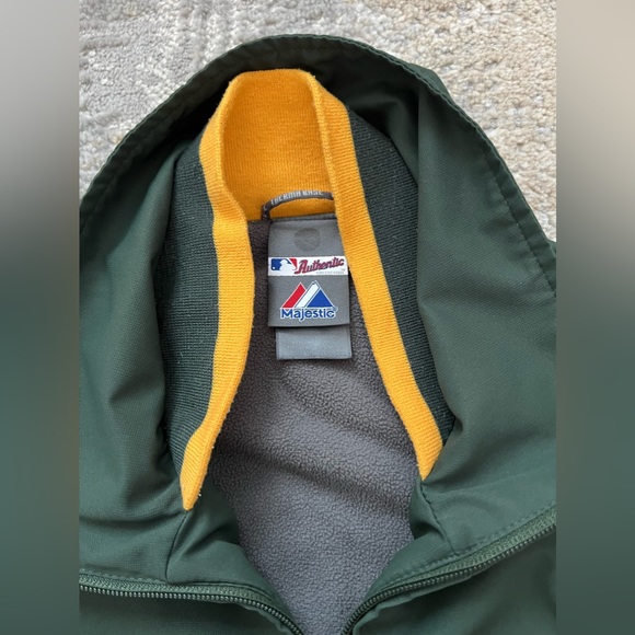 Women’s Vintage Oakland Athletics A's Dugout Jacket Size L Authentic Majestic - Picture 10 of 10